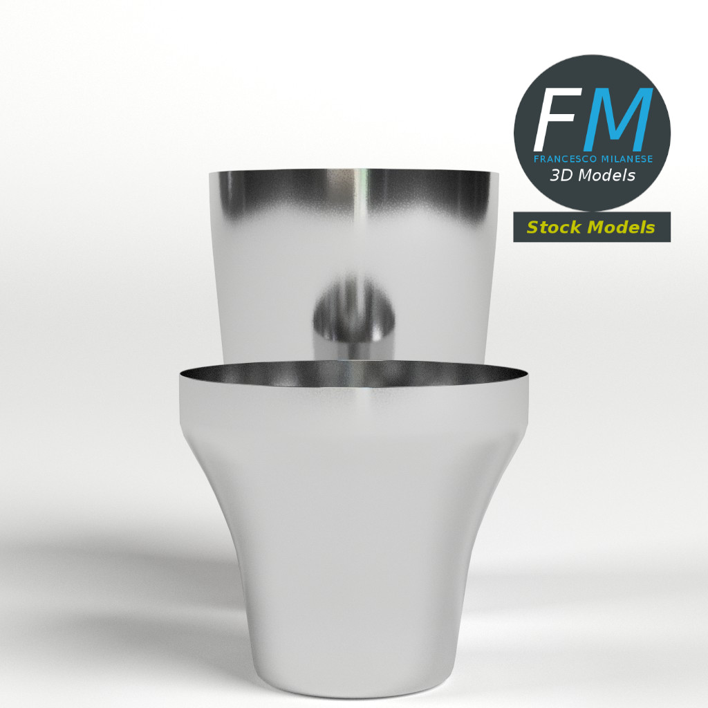 3D-Modell - Französischer Cocktailshaker - 04