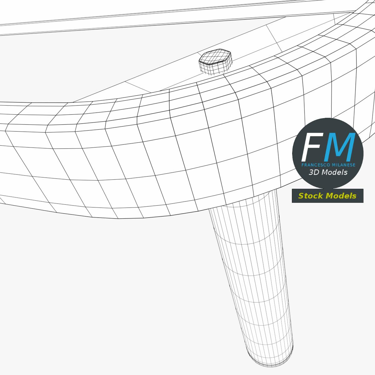 3D-Modell - Doppelbettgestell mit Schmalen Latten - 08