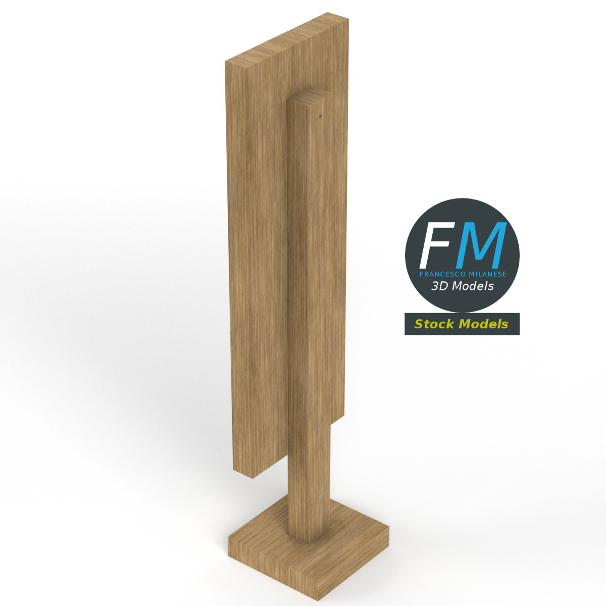 3D-Modell - Furinkazan Holzschild - 02