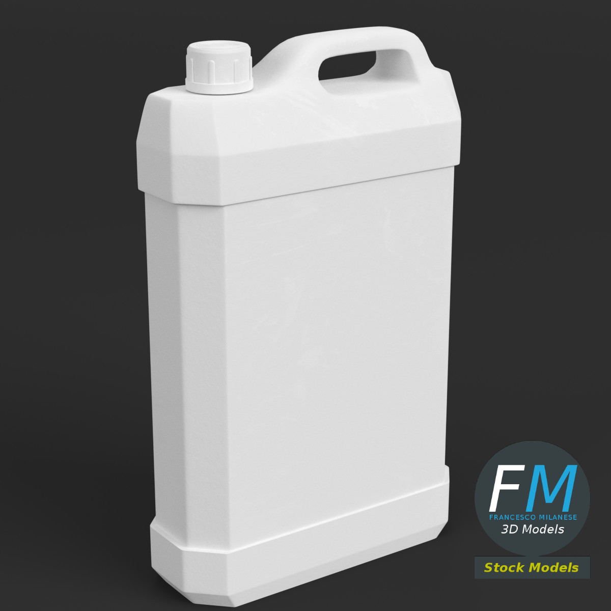 3D-Modell - Kunststoffkanister mit Gallonenvolumen - 01