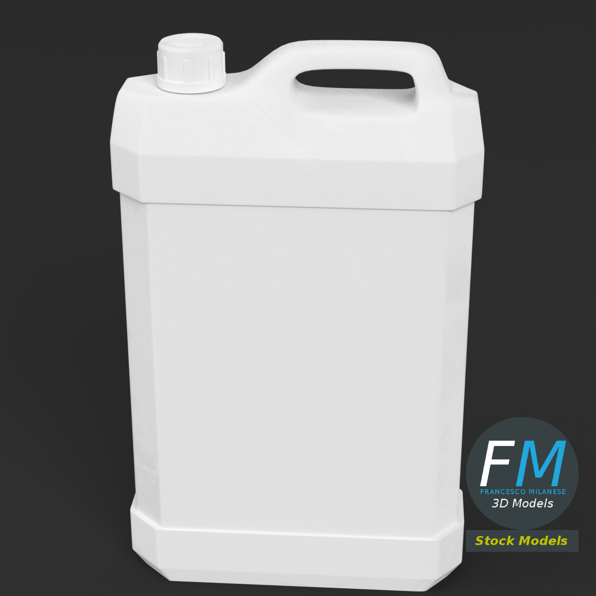 3D-Modell - Kunststoffkanister mit Gallonenvolumen - 02