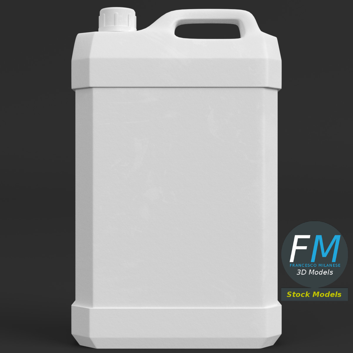 3D-Modell - Kunststoffkanister mit Gallonenvolumen - 03