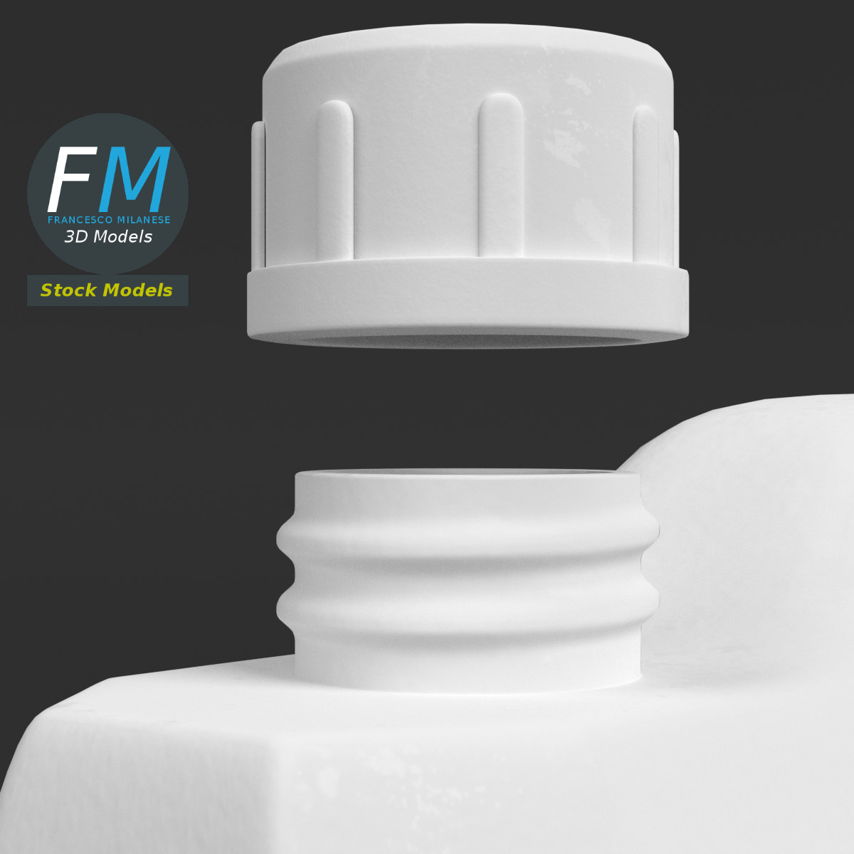 3D-Modell - Kunststoffkanister mit Gallonenvolumen - 04