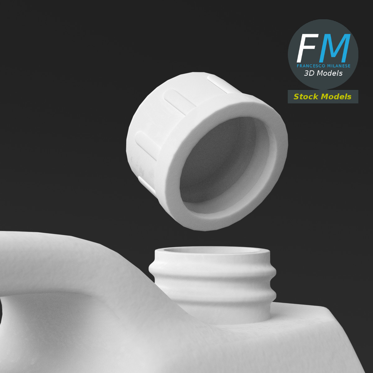 3D-Modell - Kunststoffkanister mit Gallonenvolumen - 05
