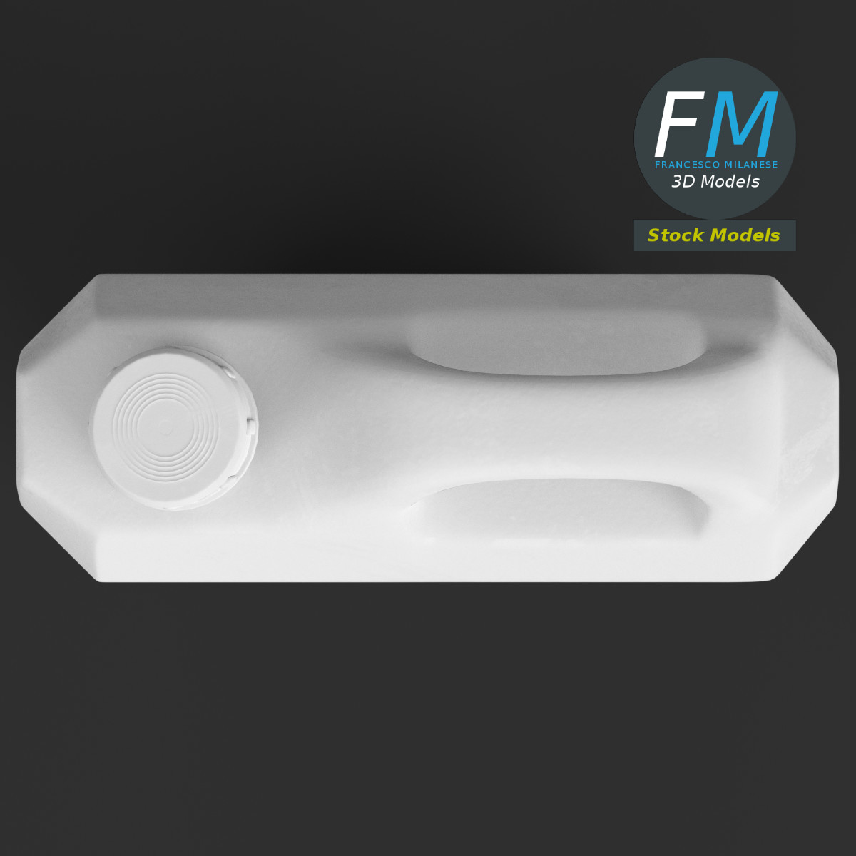 3D-Modell - Kunststoffkanister mit Gallonenvolumen - 06