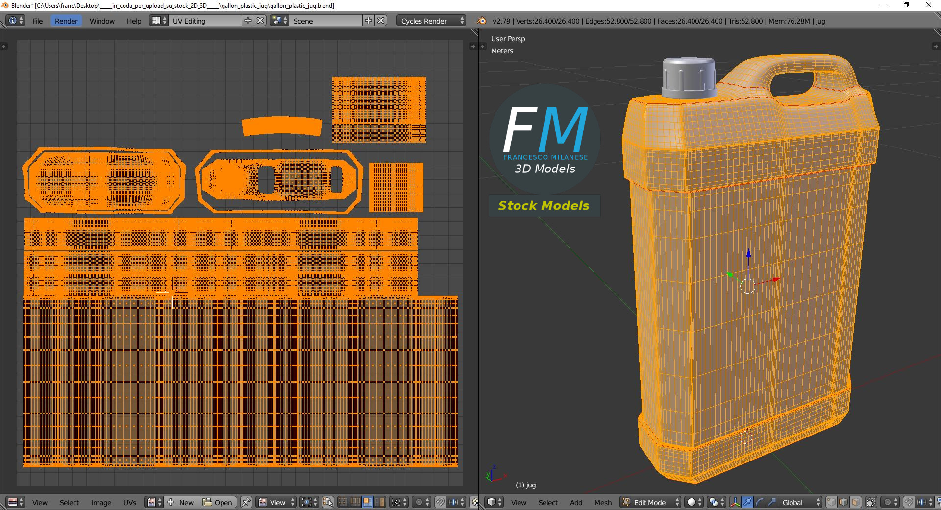 3D-Modell - Kunststoffkanister mit Gallonenvolumen - 10