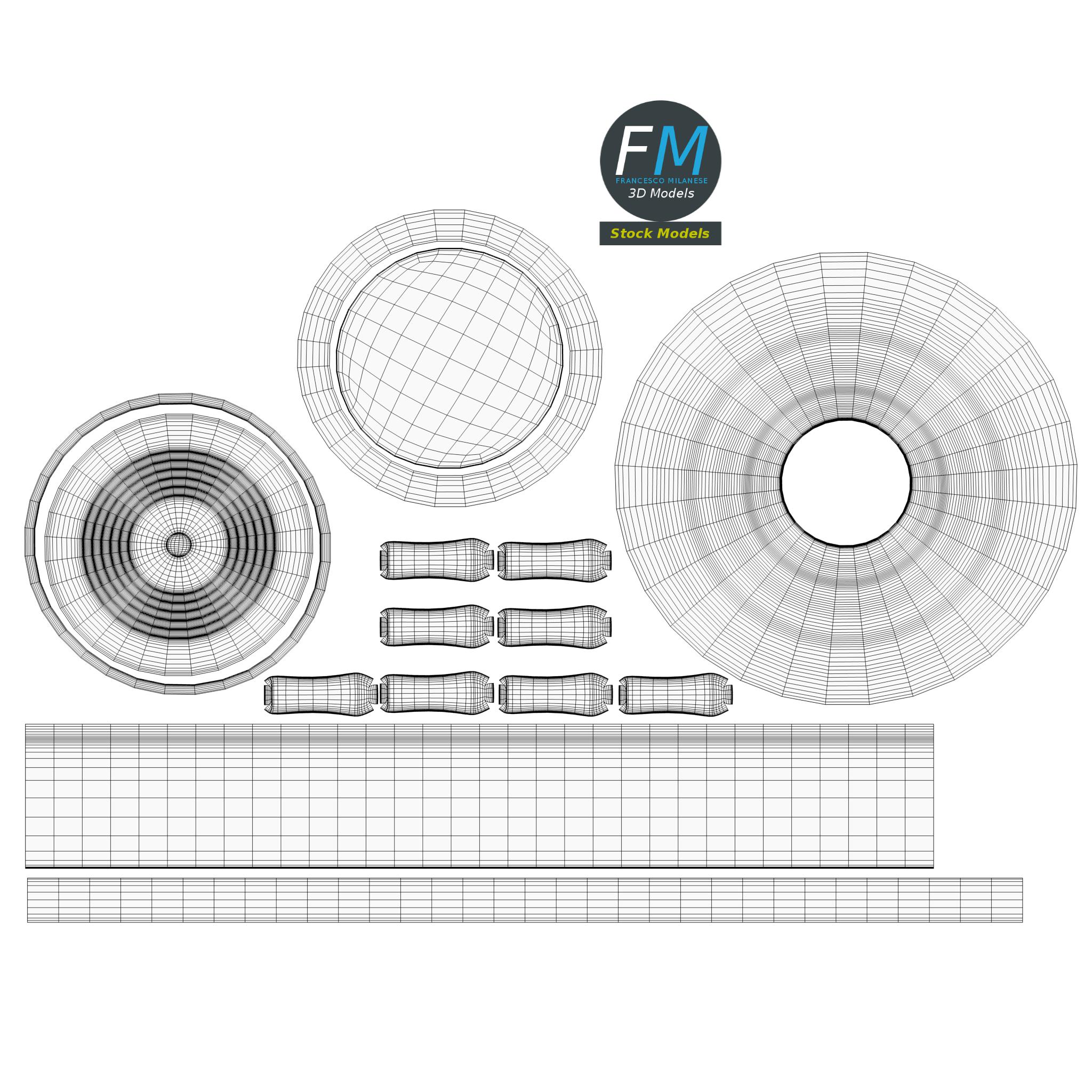 3D-Modell - Kunststoffkanister mit Gallonenvolumen - 12 3D-Modell - Kunststoffkanister mit Gallonenvolumen - 12