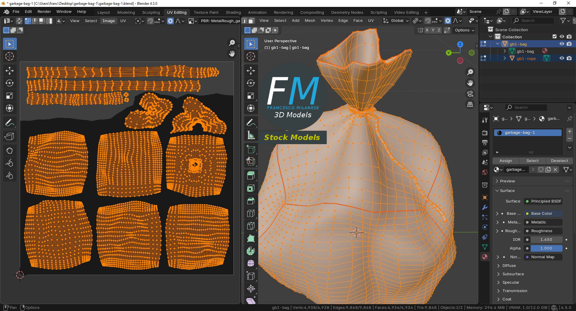 3D-Modell - Müllsack - 10