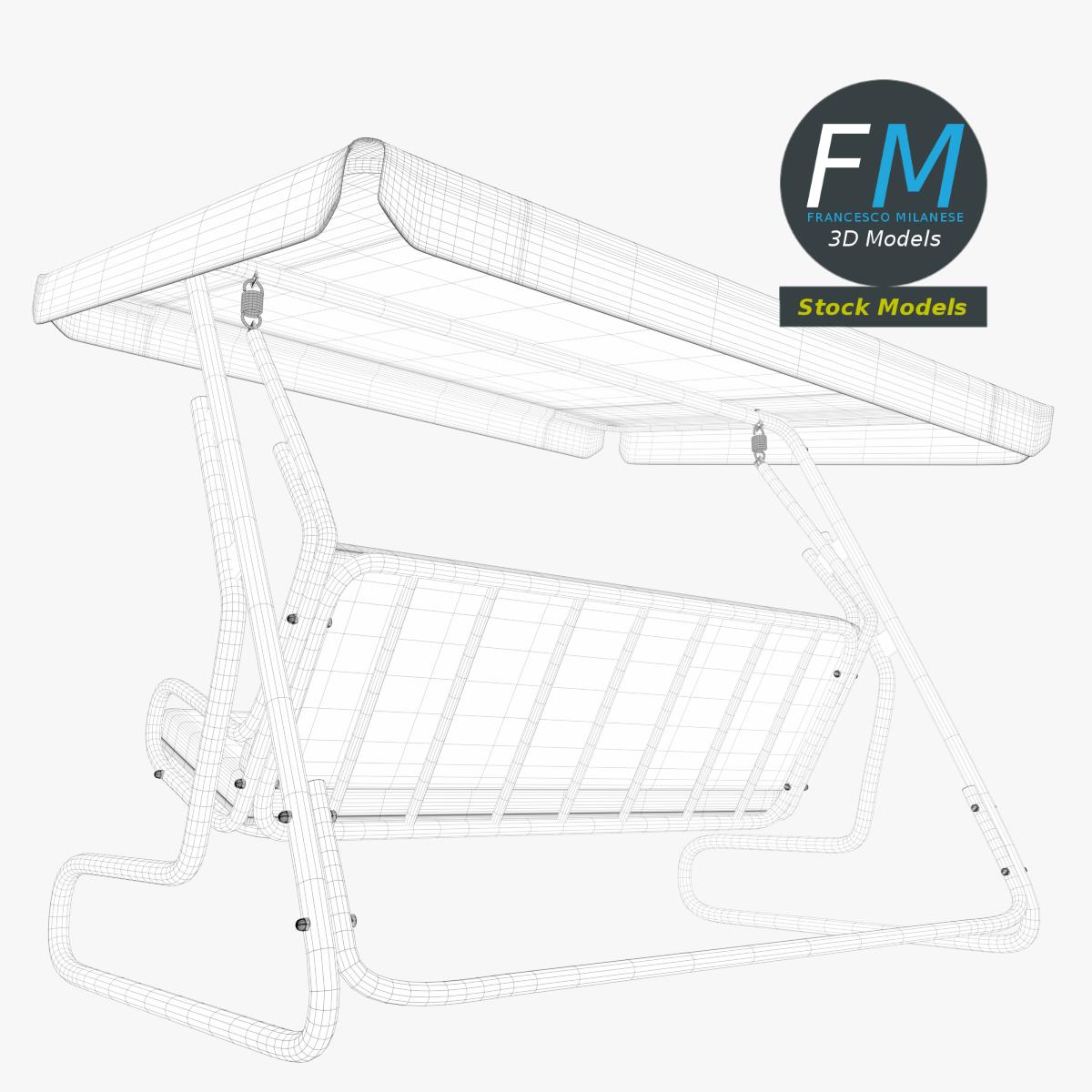 3D-Modell - Gartenschaukel - 08