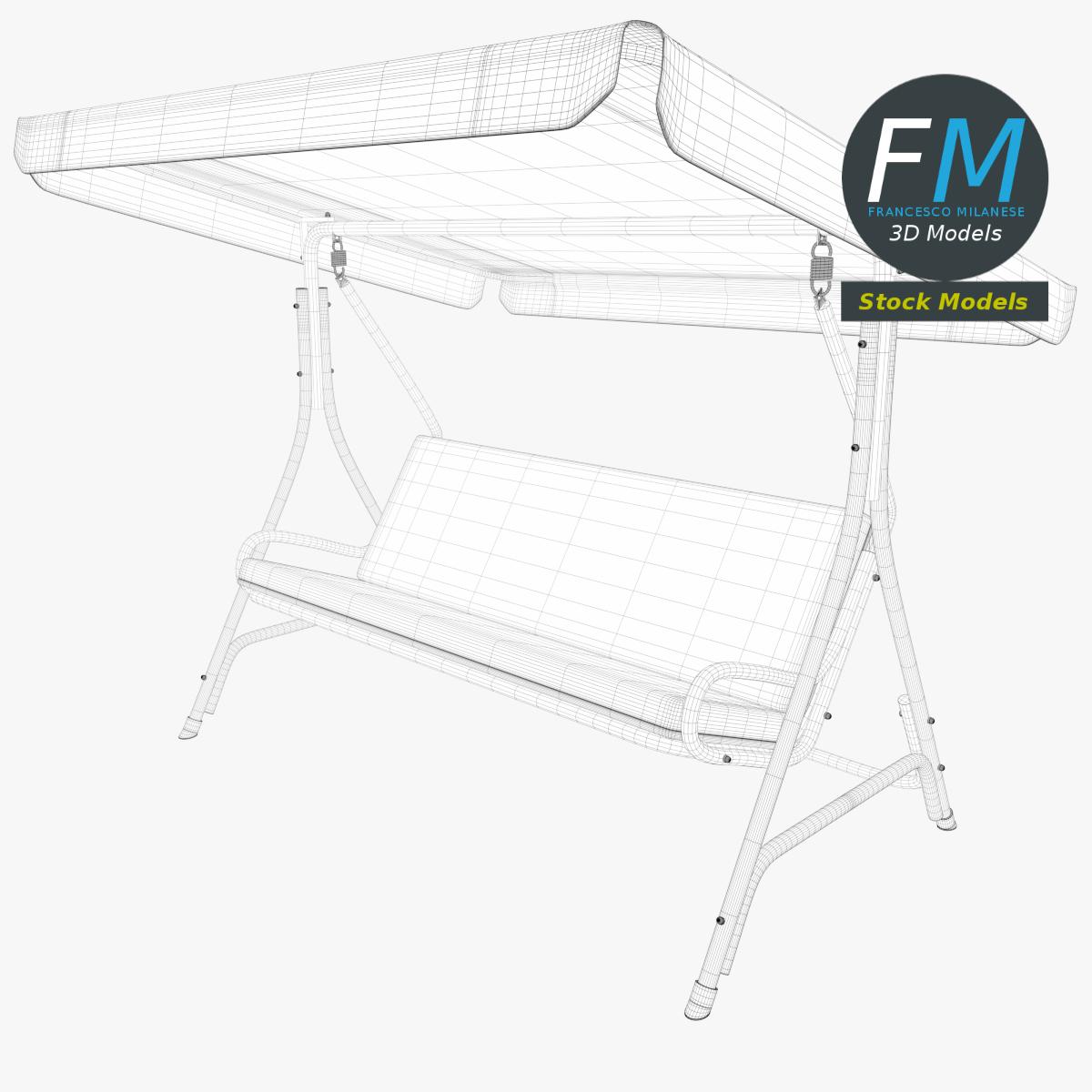 3D-Modell - Gartenschaukel - 07