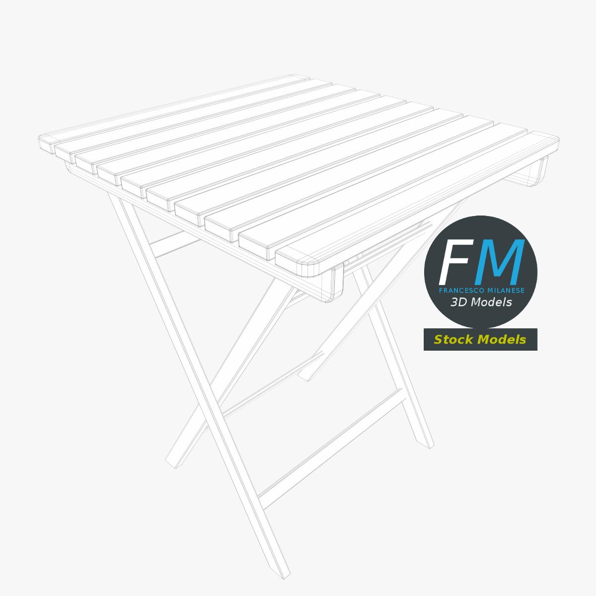 3D-Modell - Gartentisch - 07