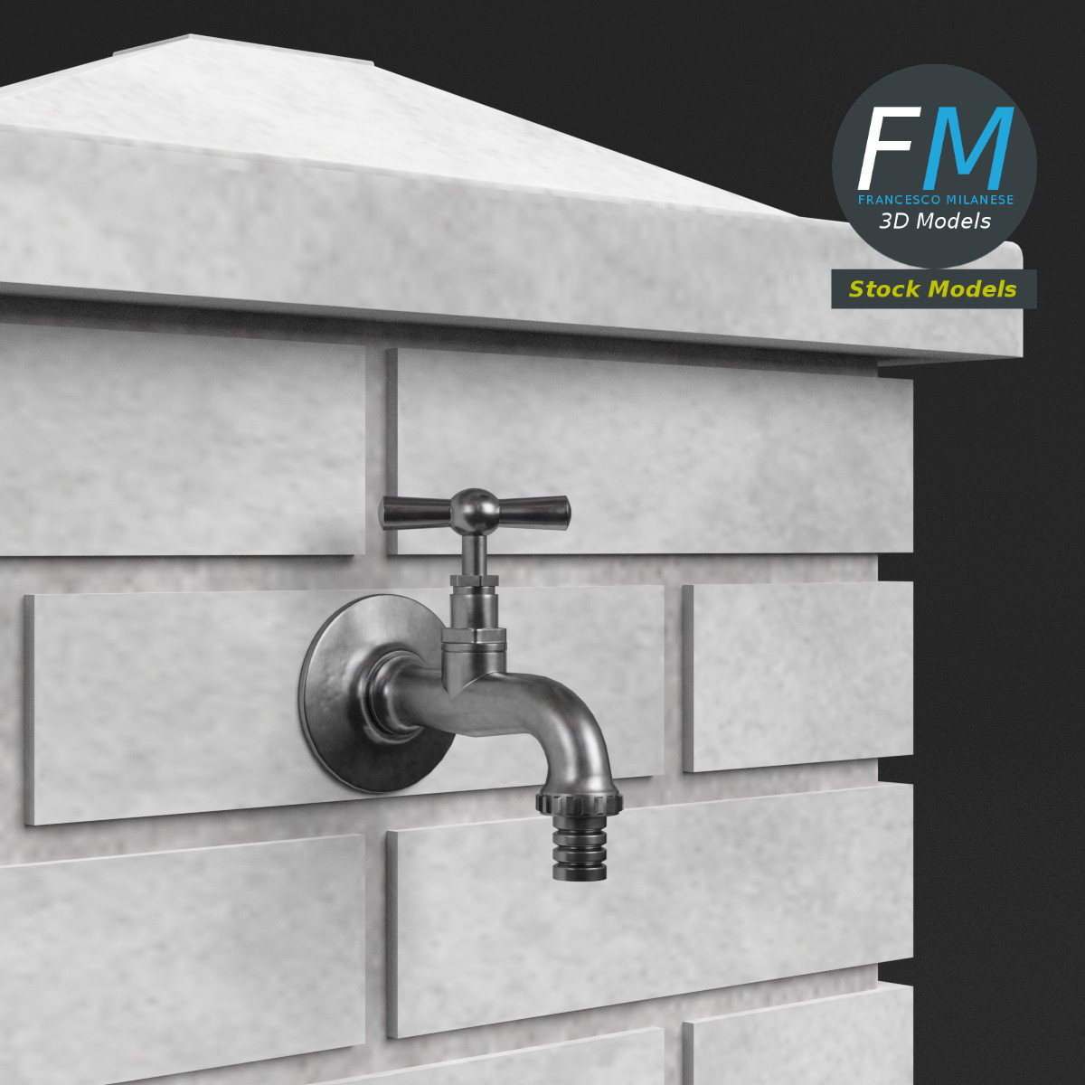3D-Modell - Gartenbrunnen - 03