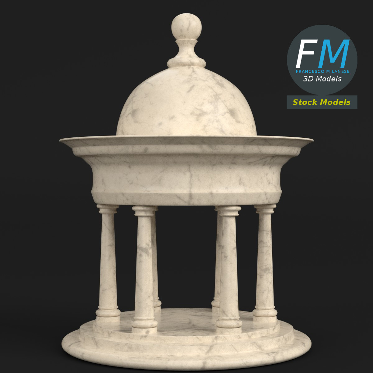 3D-Modell - Gartenpavillon - 01