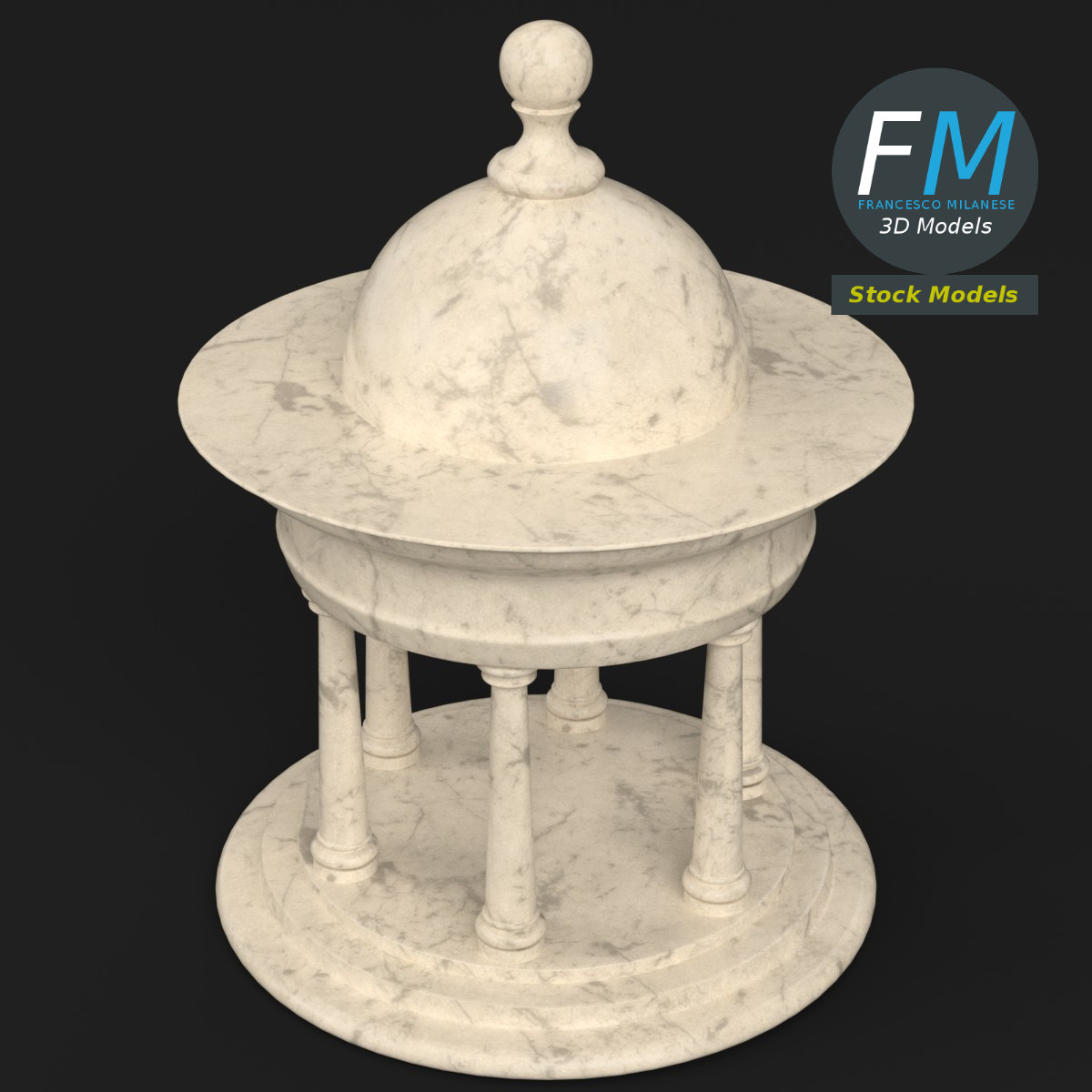3D-Modell - Gartenpavillon - 02