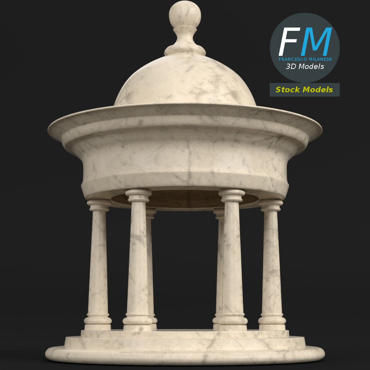 3D-Modell - Gartenpavillon - 03