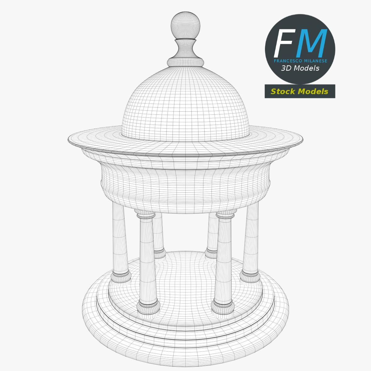 3D-Modell - Gartenpavillon - 07