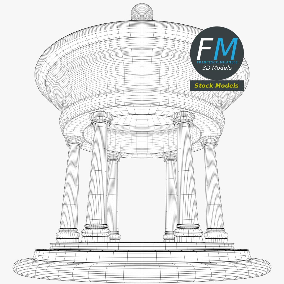3D-Modell - Gartenpavillon - 08