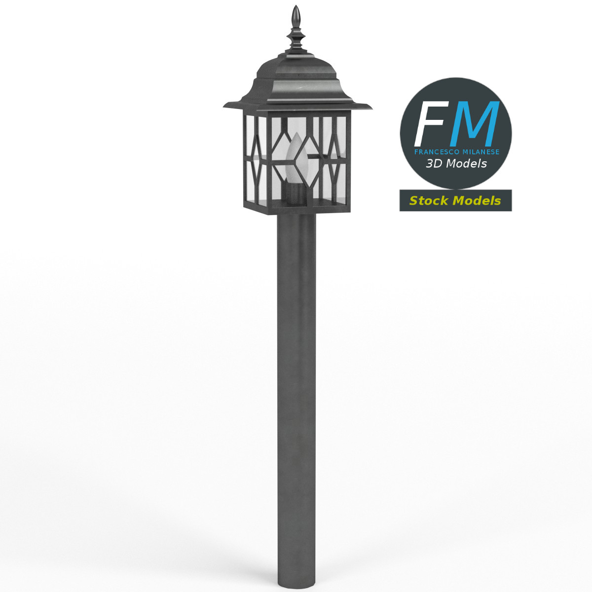 3D-Modell - Gartenleuchte - 01