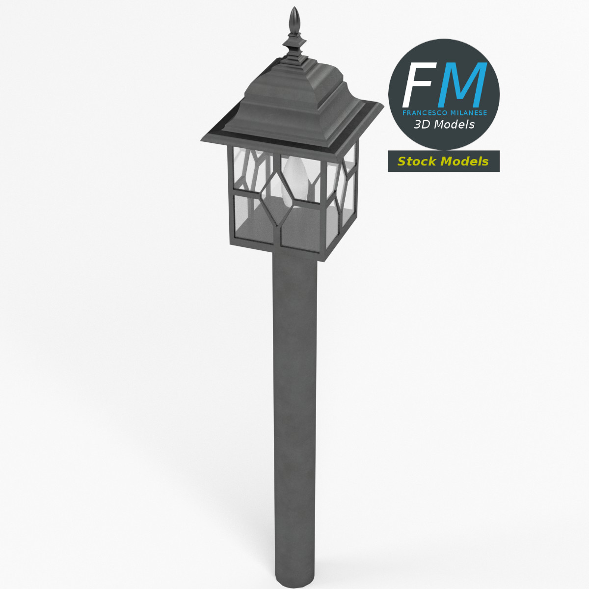 3D-Modell - Gartenleuchte - 02