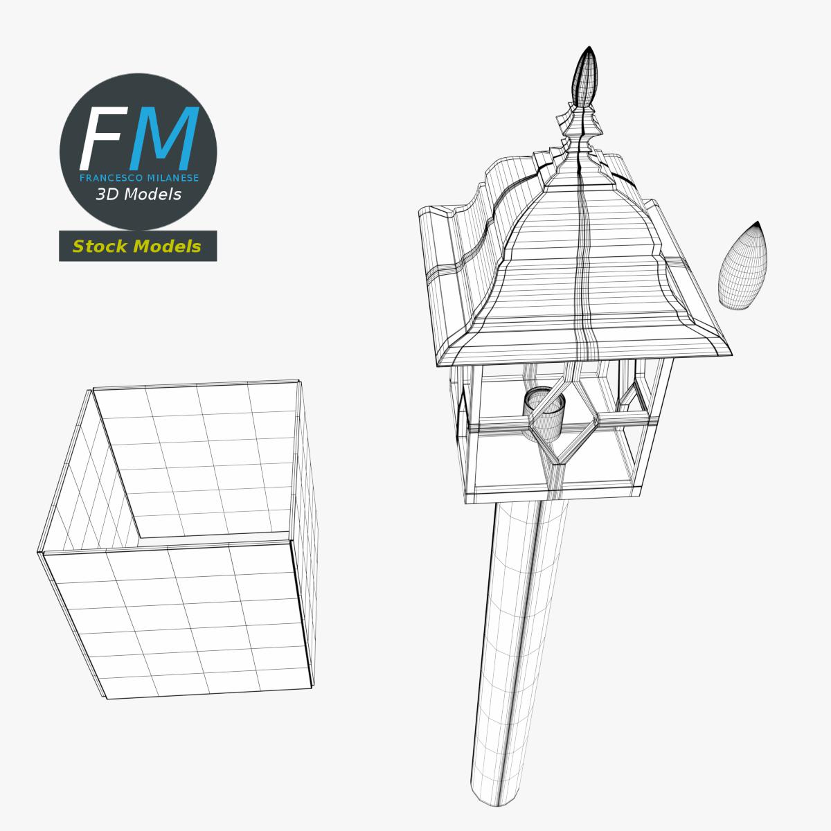 3D-Modell - Gartenleuchte - 08