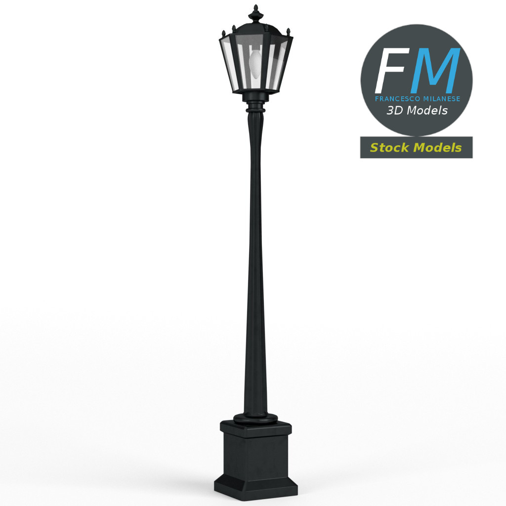 3D-Modell - Gartenlaternenmast - 01
