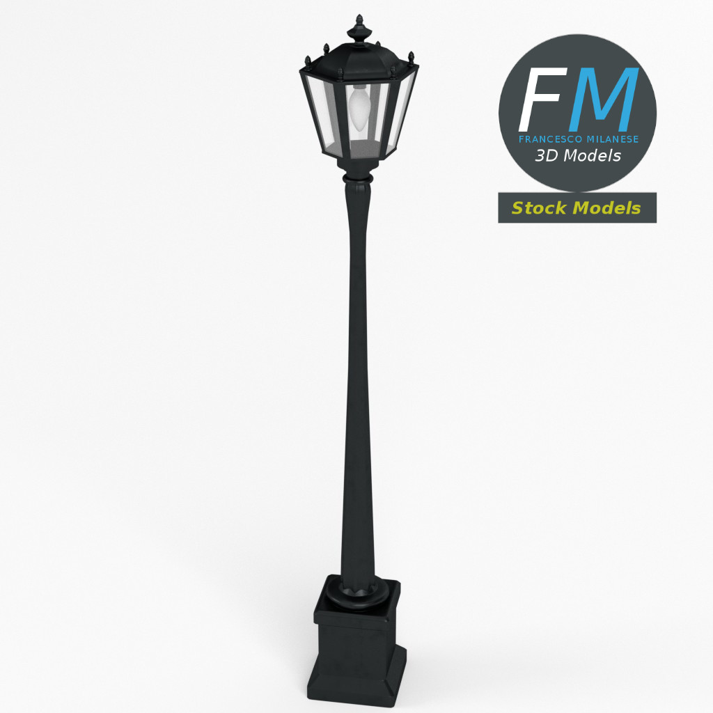 3D-Modell - Gartenlaternenmast - 02