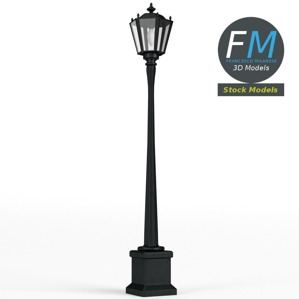 3D-Modell - Gartenlaternenmast - 03