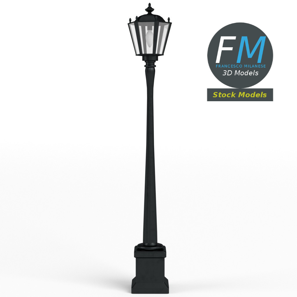 3D-Modell - Gartenlaternenmast - 04