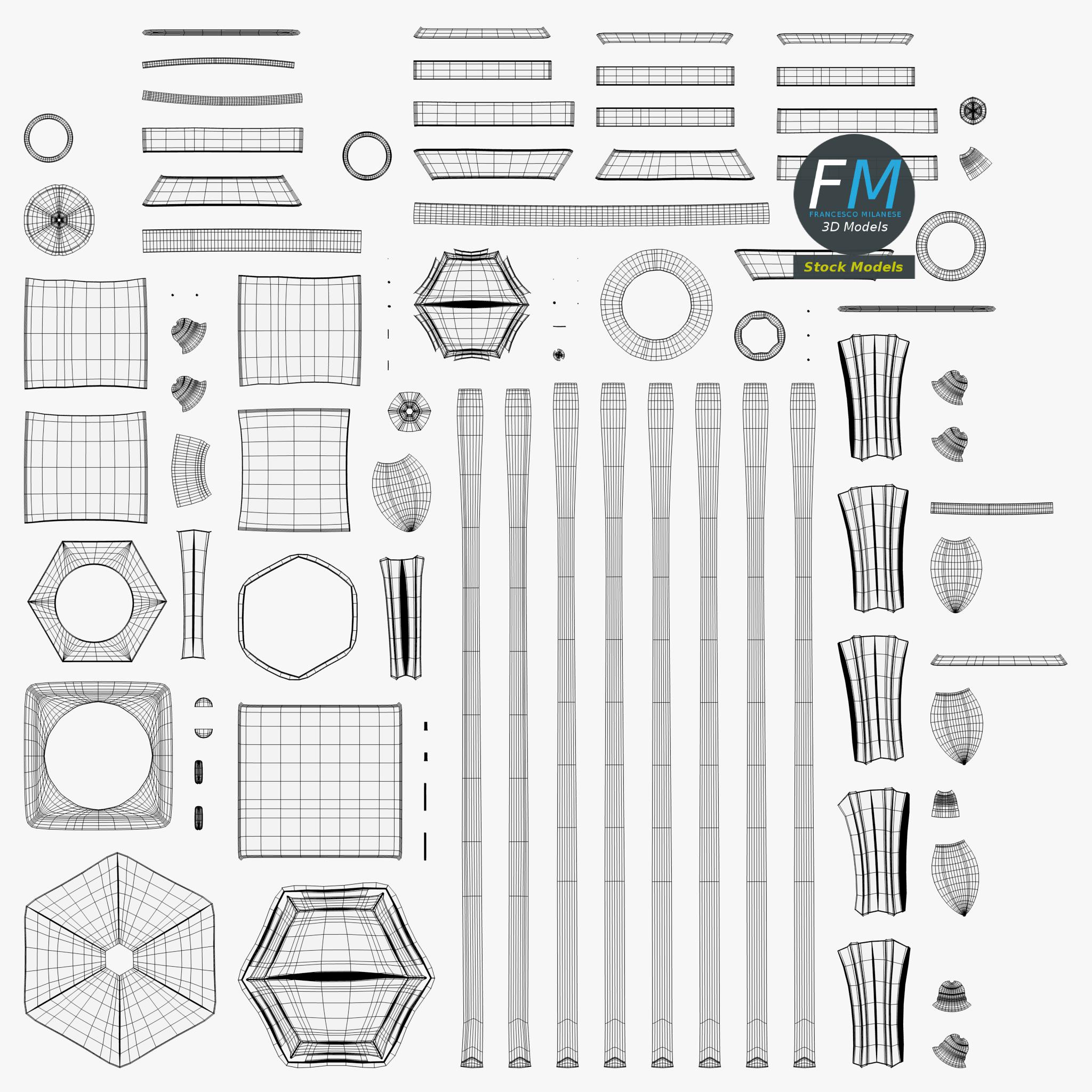 3D-Modell - Gartenlaternenmast - 12 3D-Modell - Gartenlaternenmast - 12