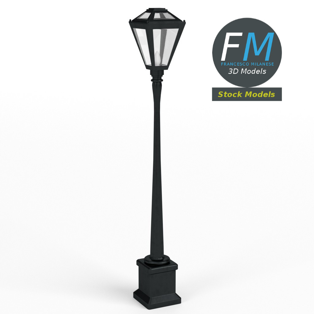 3D-Modell - Gartenlaternenmast - 01