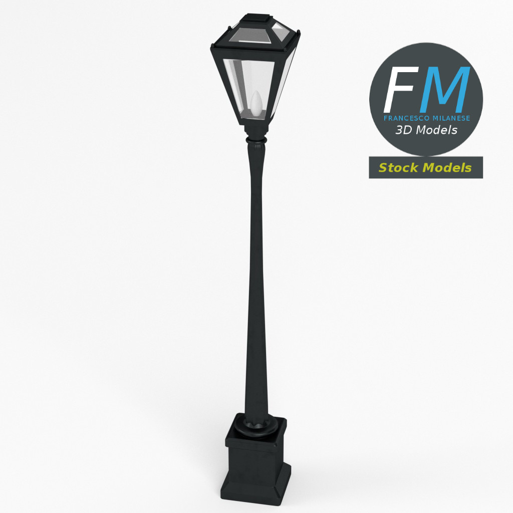 3D-Modell - Gartenlaternenmast - 02