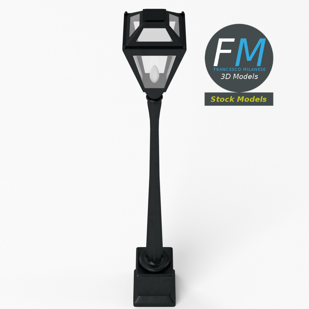 3D-Modell - Gartenlaternenmast - 05