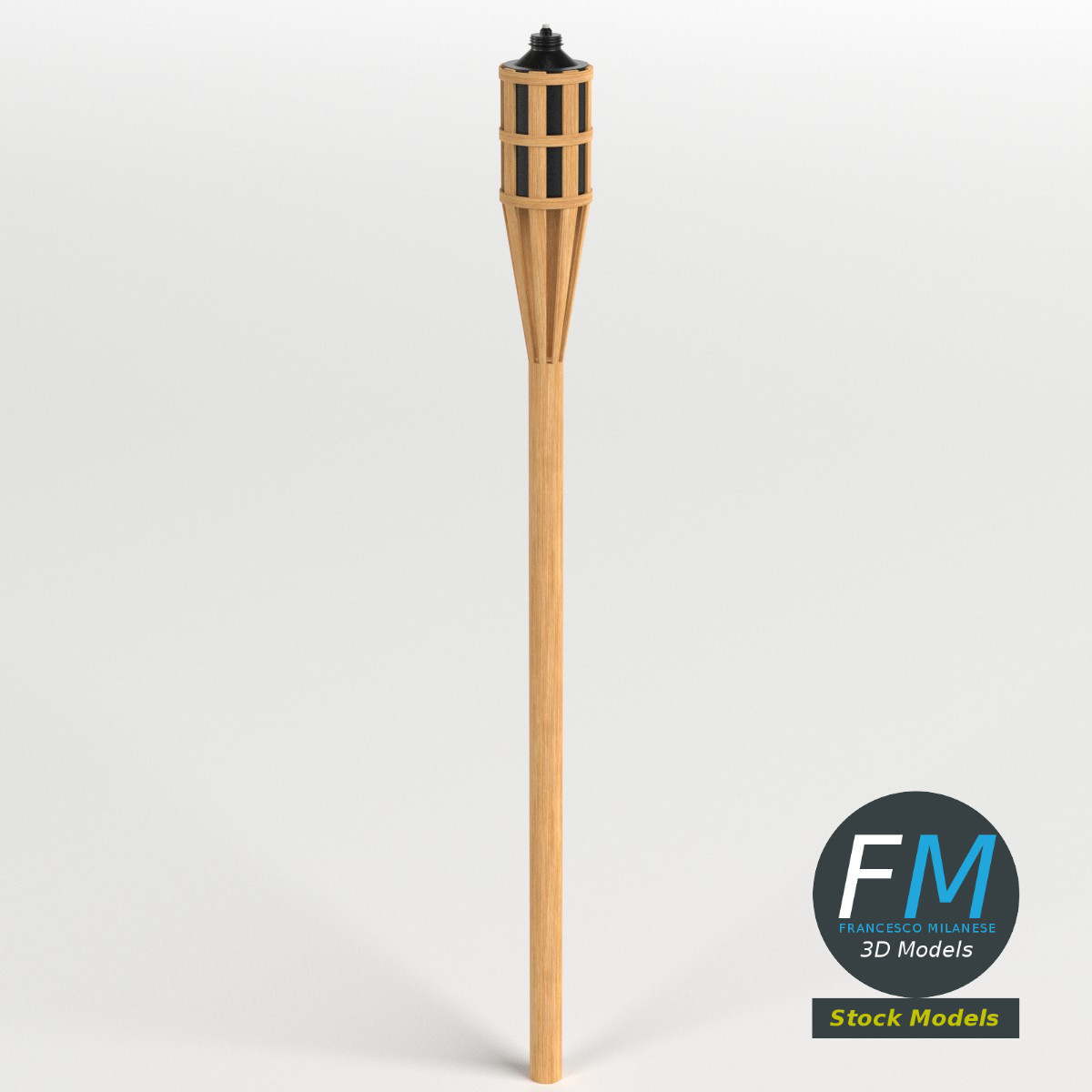 3D-Modell - Gartenfackel - 01
