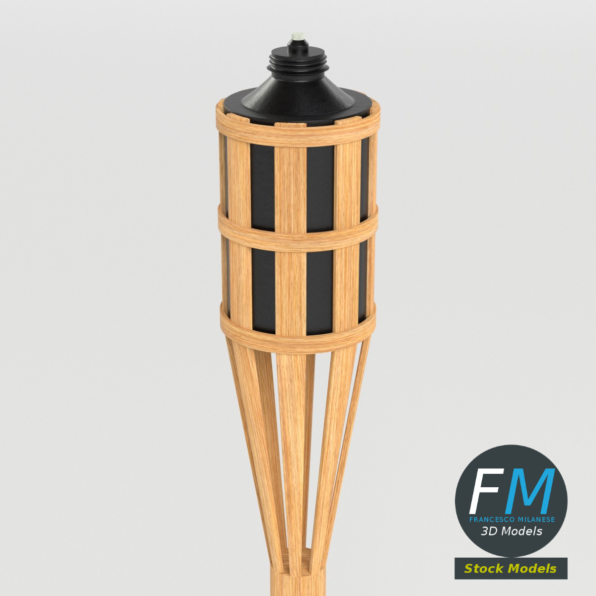 3D-Modell - Gartenfackel - 02