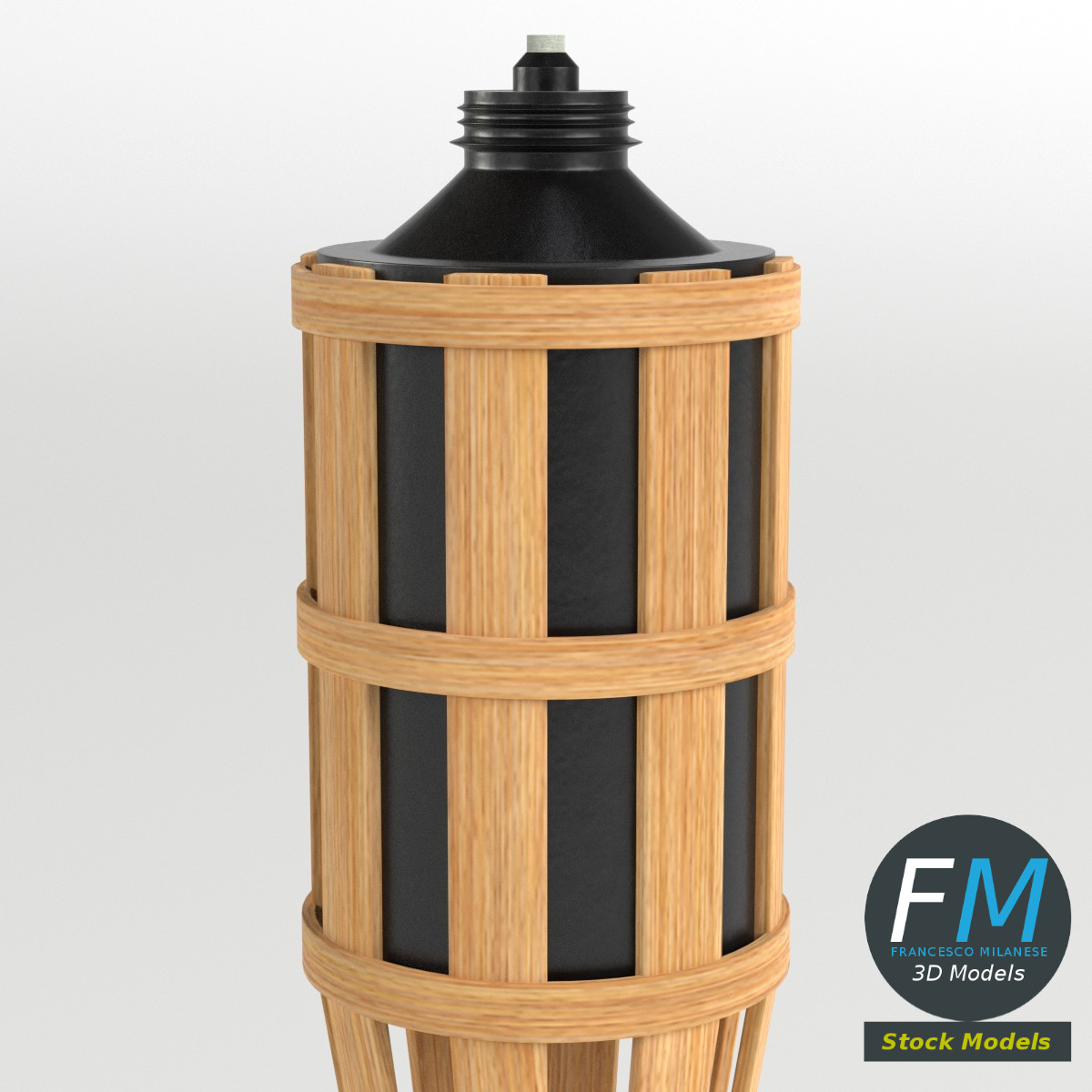 3D-Modell - Gartenfackel - 03