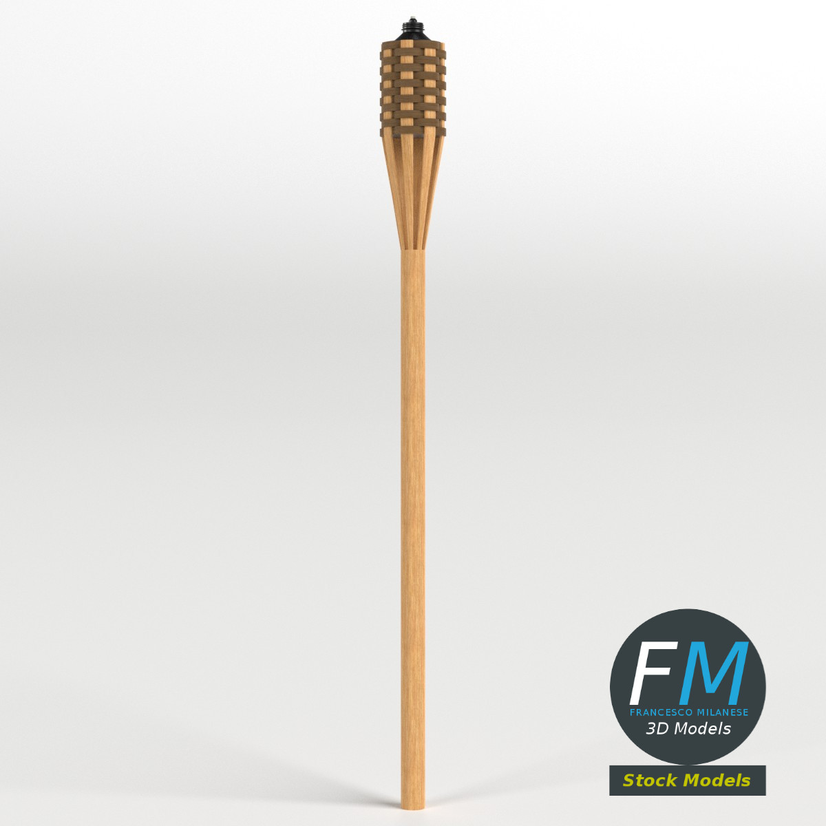 3D-Modell - Geflochtene Gartenfackel - 03