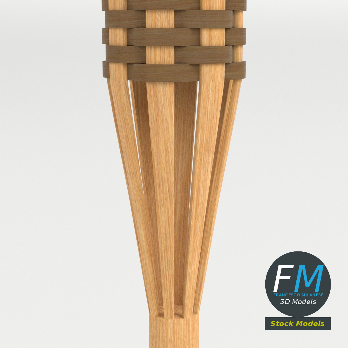 3D-Modell - Geflochtene Gartenfackel - 04