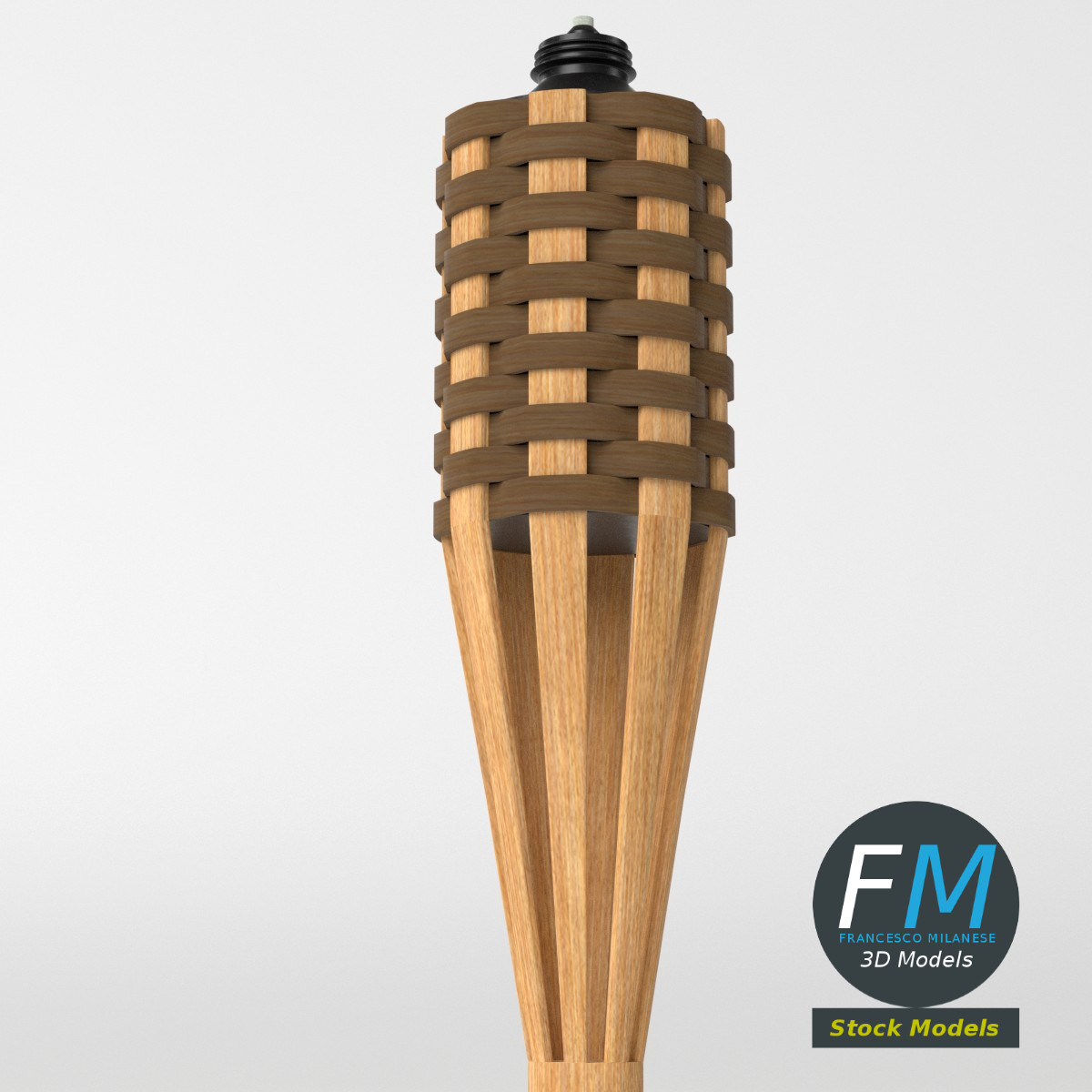 3D-Modell - Geflochtene Gartenfackel - 05