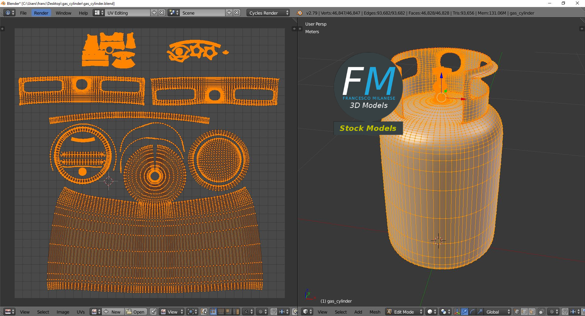3D-Modell - Gasflasche - 10