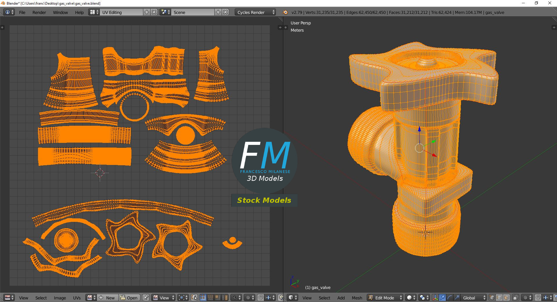 3D-Modell - Gasventil - 10