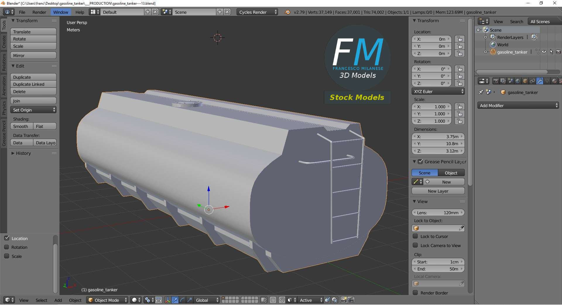 3D-Modell - Kraftstofftank - 09