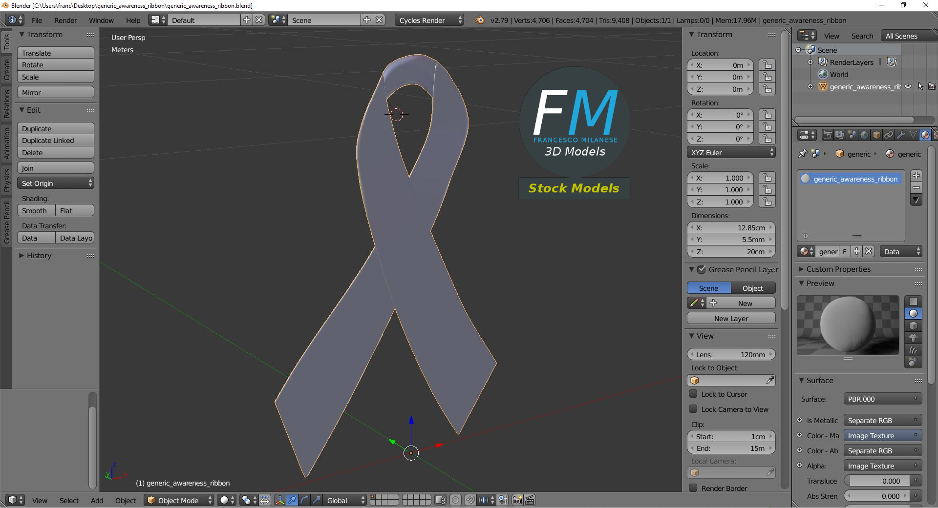 3D-Modell - Allgemeines Aufklärungsschleifenband - 09
