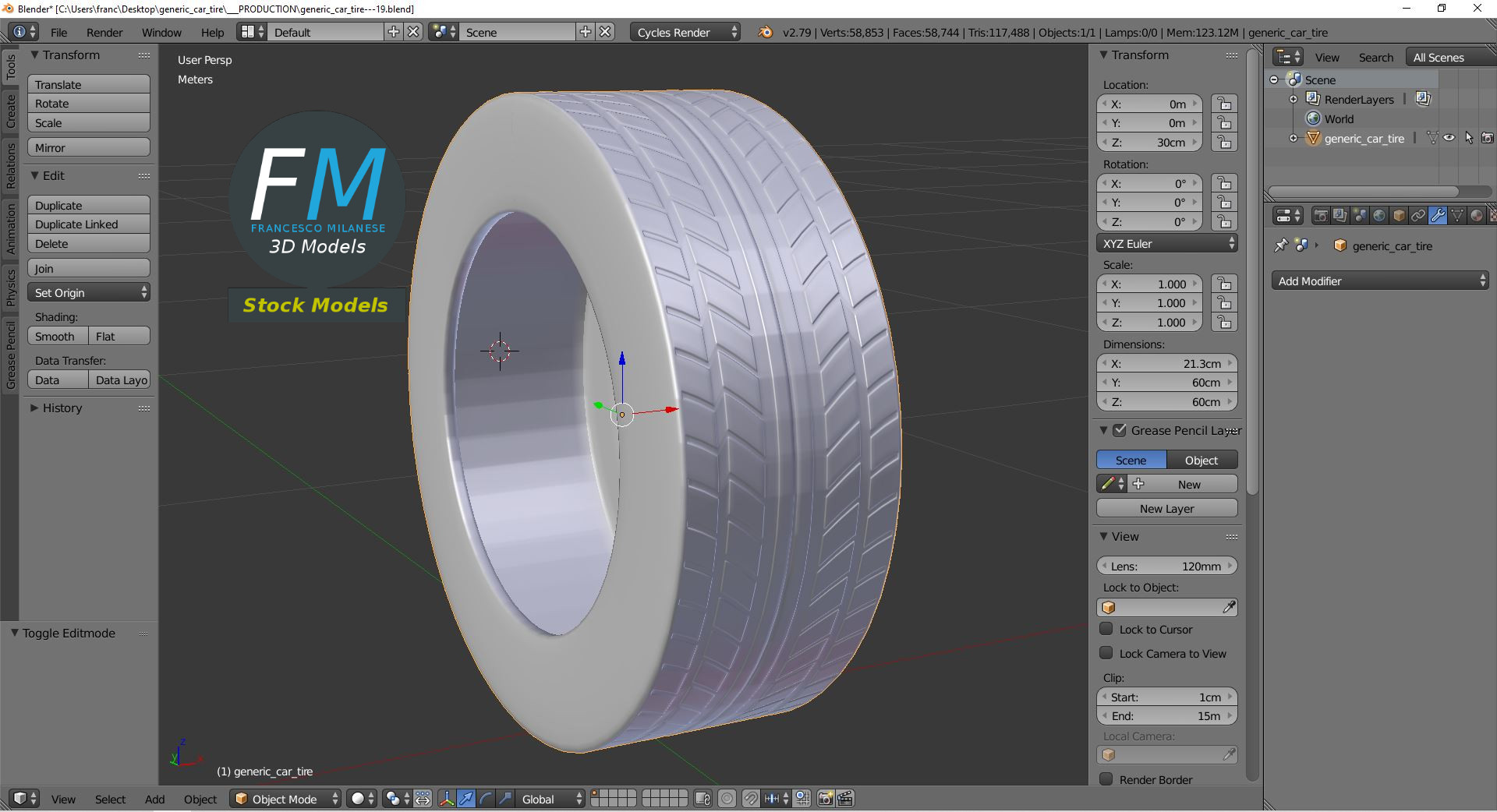 3D-Modell - Universeller Autoreifen - 09