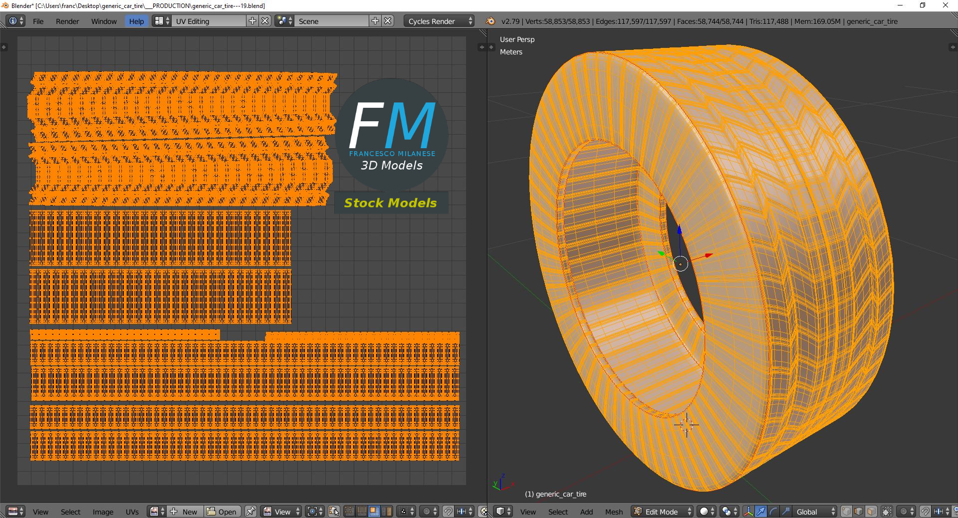 3D-Modell - Universeller Autoreifen - 10