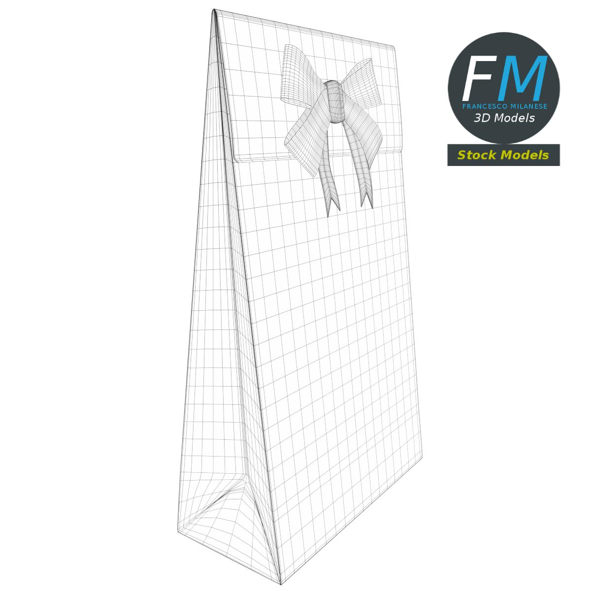 3D-Modell - Geschenkpapiertasche - 07