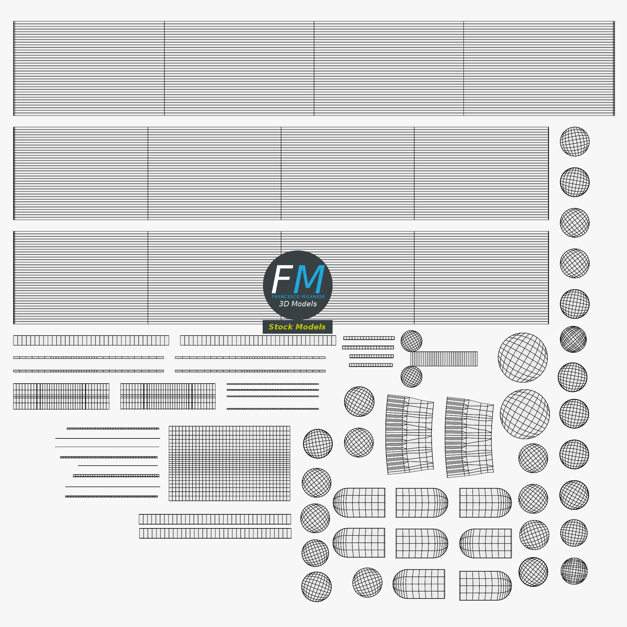 3D-Modell - Glasgeländer-Modul - 12 3D-Modell - Glasgeländer-Modul - 12