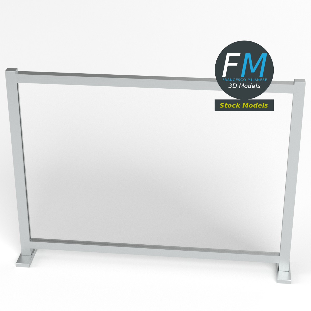 3D-Modell - Glasgeländer-Modul - 02