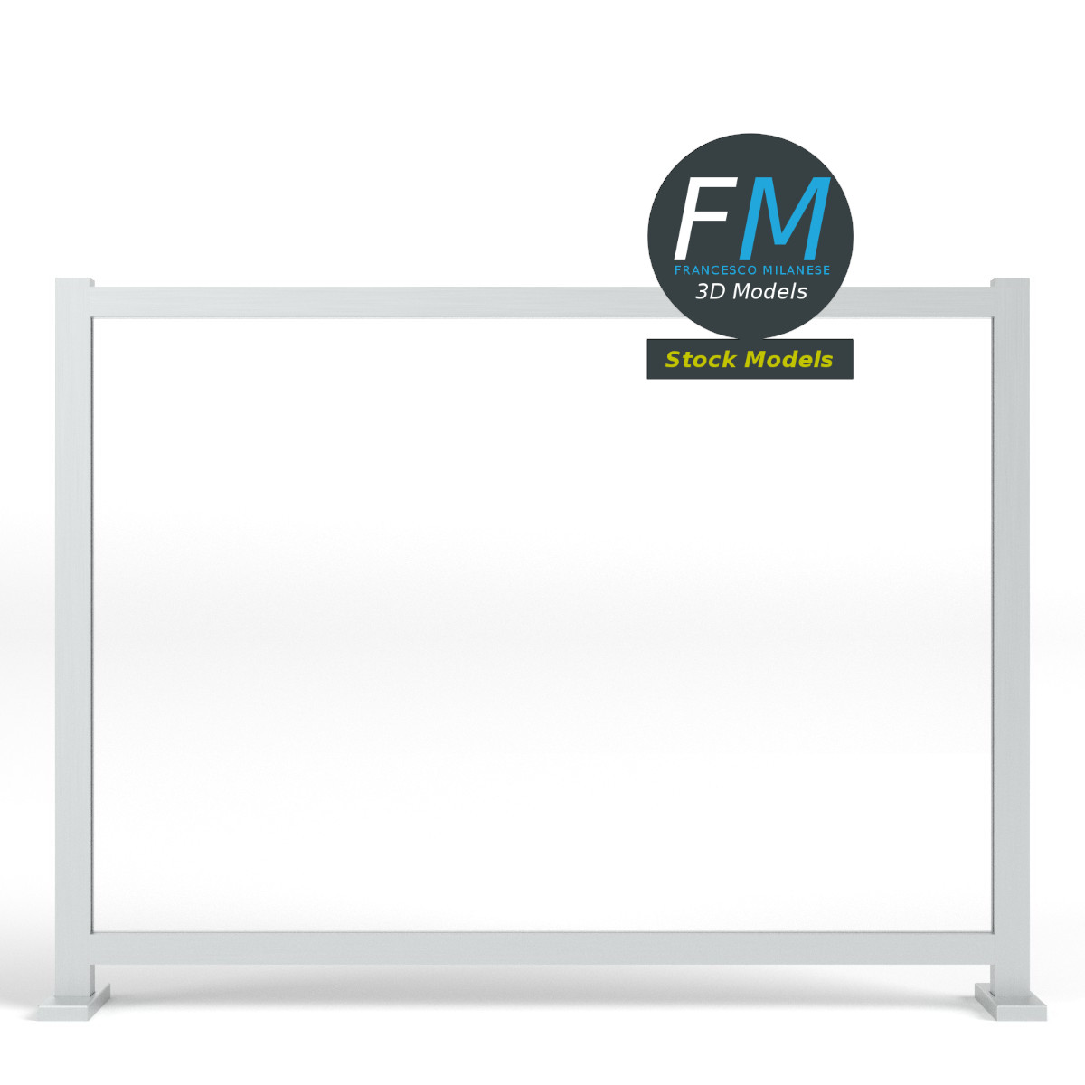 3D-Modell - Glasgeländer-Modul - 03