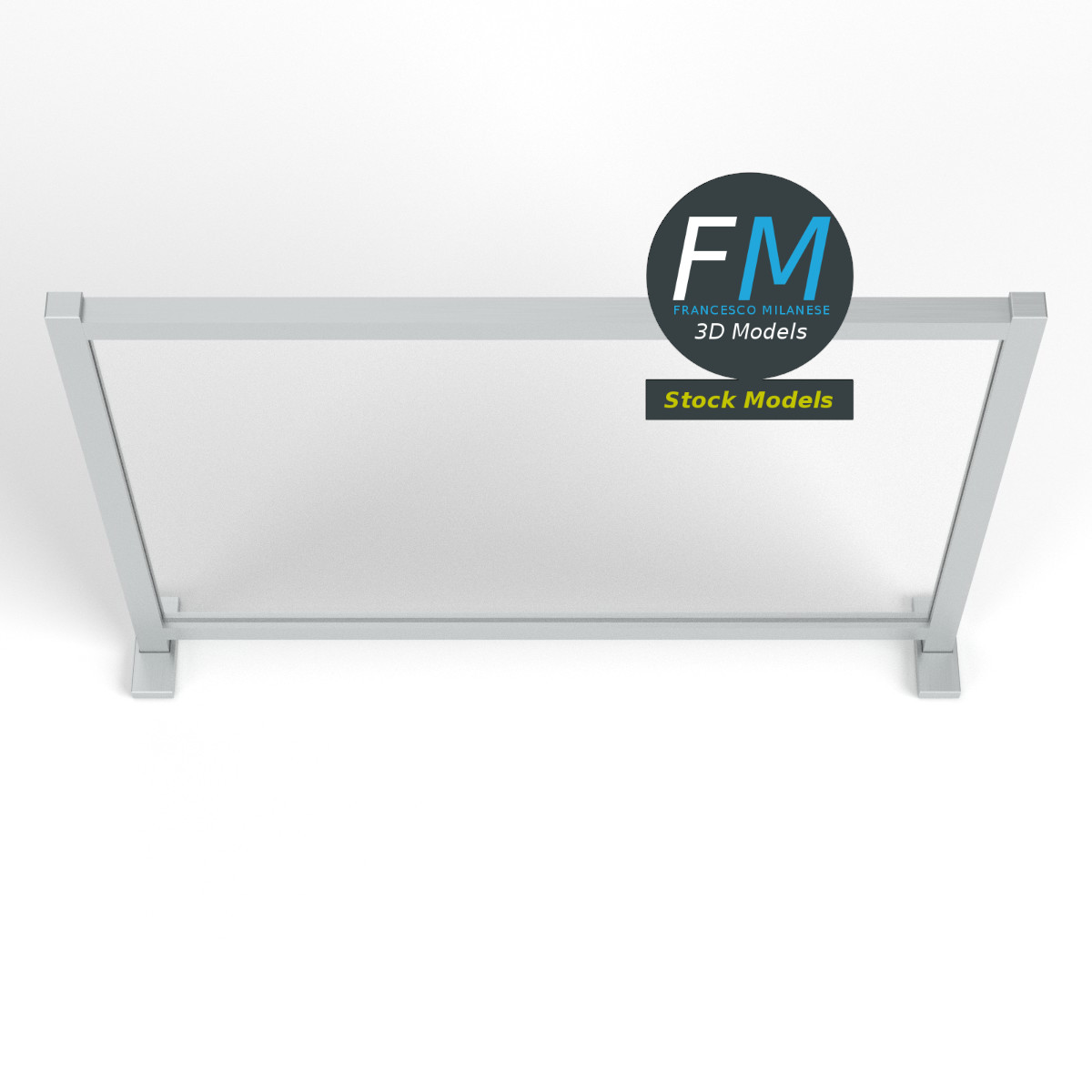 3D-Modell - Glasgeländer-Modul - 06