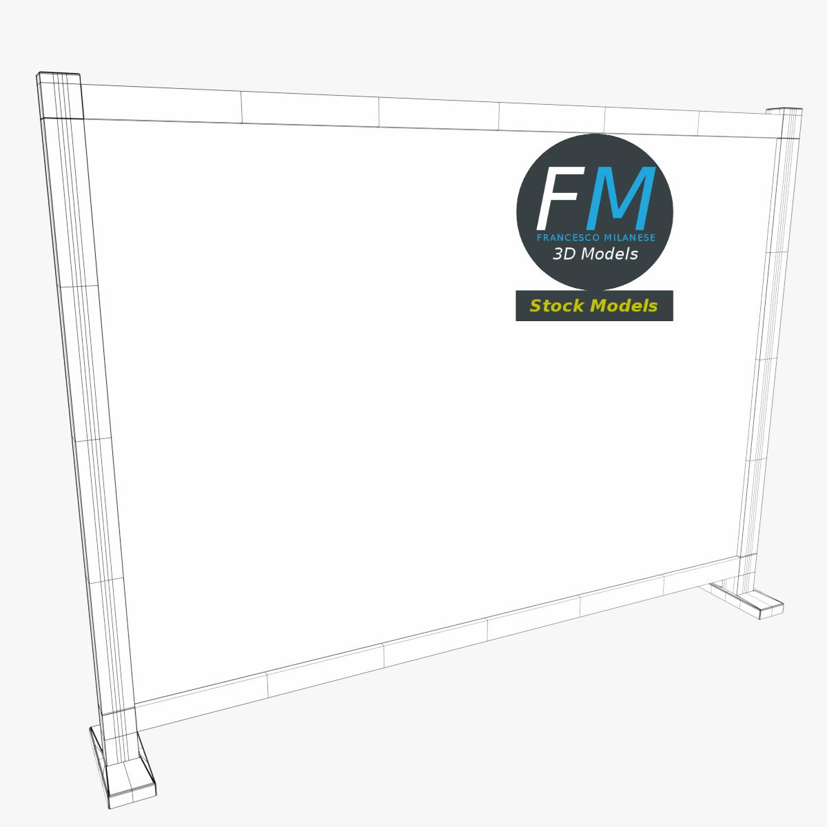 3D-Modell - Glasgeländer-Modul - 07